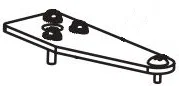 11698-SSWT – WESTLAND Ice Machine Door Hinge, For Use With U-Line SP18 Model Ice Machines Pivot Hinge Top
